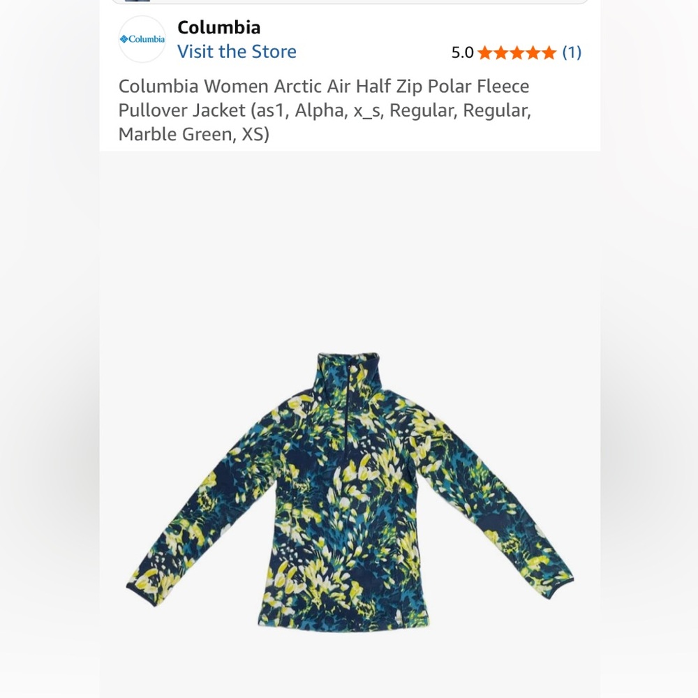 Columbia lightweight 1/4 zip fleece